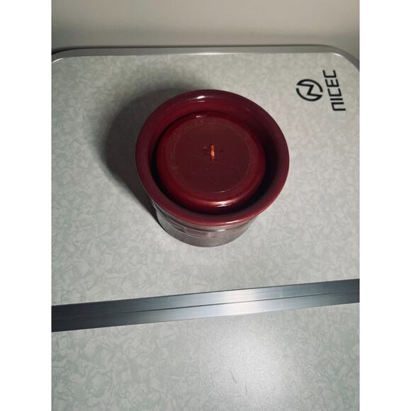 Longaberger Paprika Woven Traditions 1 Pint Crock w/Lid & Mcintosh Apple Candle - Picture 3 of 5